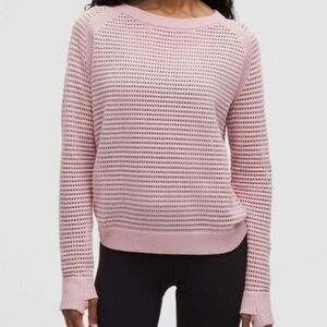 Lululemon Cotton Crochet Mesh Pullover